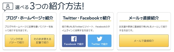 紹介方法は3つ