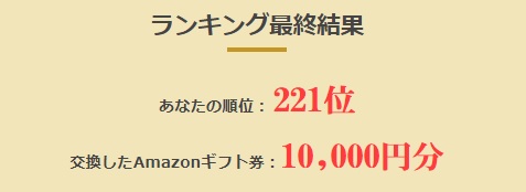ランキング結果221位