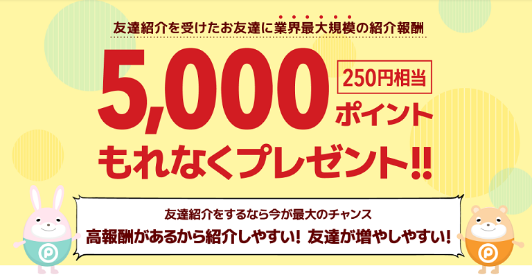ポイントタウン紹介で250円