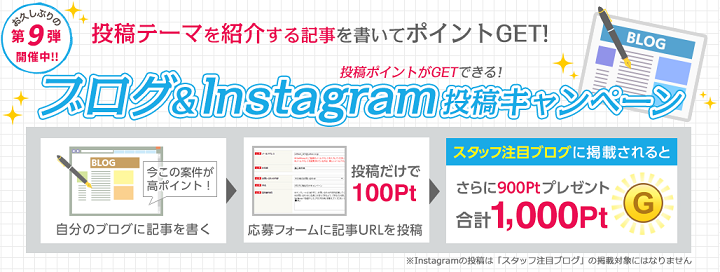 GetMoney!ブログ＆インスタ投稿キャンペーン