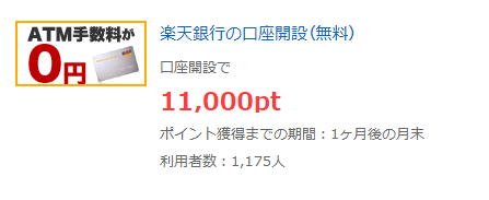 楽天銀行口座開設