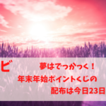 ECナビ　夢はでっかく！年末年始ポイントくじの配布は今日23日から