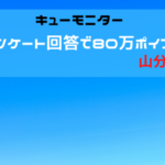 キューモニター　アンケート回答で80万ポイント山分け